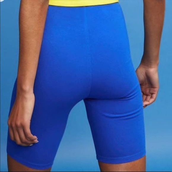 USPS X Forever 21 Blue Postal Priority Mail Biker Shorts Size 1X - Picture 8 of 11